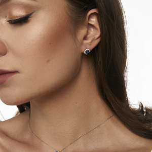 ER778 (сап) Серьги (Au 585)