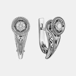 Зс-14051 Серьги (Au 585)