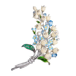 JGBR297 Брошь (Ag 925)