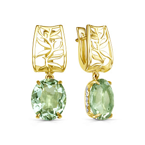 12-21990-21100 №5-25 Серьги (Au 585)