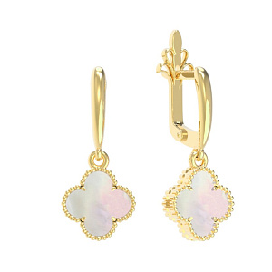 09-Т-2627П-1-Н-1 Серьга (Au 585)