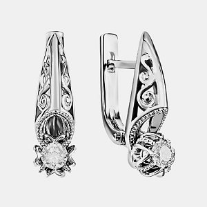 Зс-14052 Серьги (Au 585)