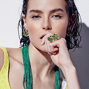 EXE264-1GR Серьги (Ag 925)