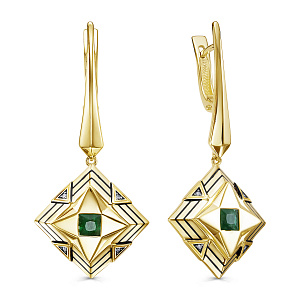 12-21968-1202 №4-24 Серьги (Au 585)