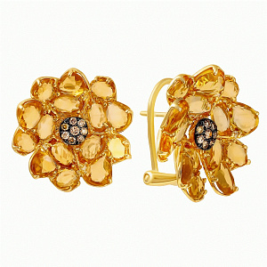 E0003021B02_SR_DN_CT_YG Серьги (Au 585)