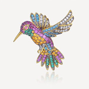 EDBR244-4 Брошь (Ag 925)