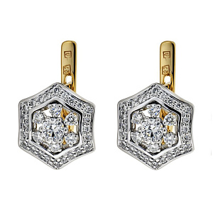 020425-Ж/Б Серьги (Au 750)