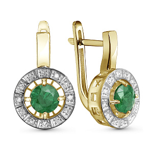 02-P0692-05-110-07-01 Серьги (Au 585)