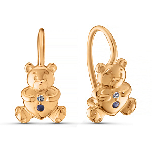 02-P0670-01-109-01-00 Серьги (Au 585)