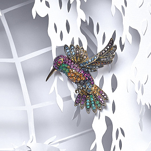 EDBR244-4 Брошь (Ag 925)