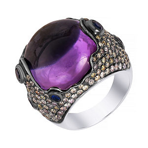 R501117AME001_KO_DC_SA_AM_WG Кольцо (Au 750)