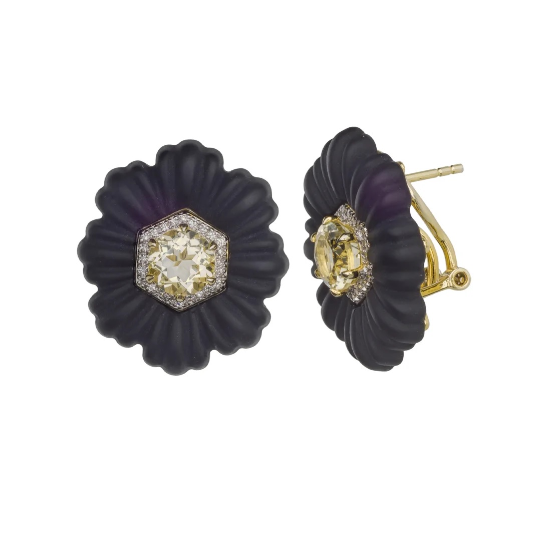 FLOE020-3 Серьги (Ag 925)