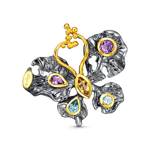 YP00382_BRP_AM_BT_CT_BJ Брошь (Ag 925)