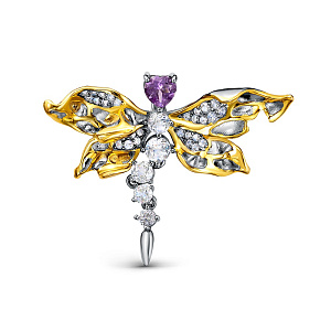 YP02380_BRP_AM_BJ Брошь (Ag 925)