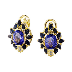 2_02931 (тан) Серьги (Au 750)