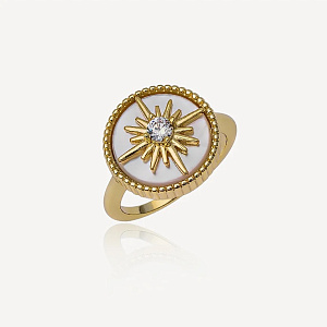 PRVR063MOP Кольцо (Ag 925)