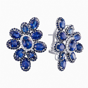 E2425-W5BZ_SR_SA_SA_WG Серьги (Au 585)