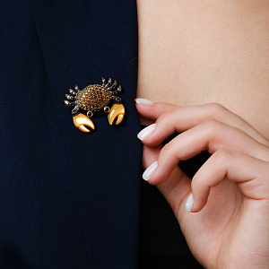 EDBR372-7 Брошь (Ag 925)