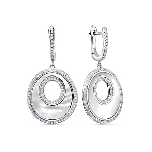 SE41499_SR_SH_WG Серьги (Ag 925)