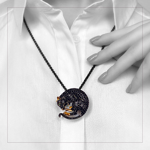 EDBR287-4 Брошь (Ag 925)