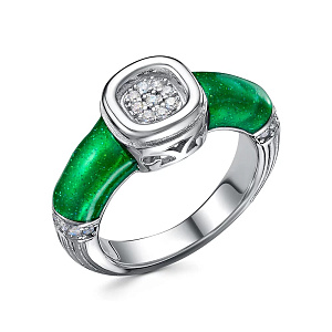 R40575_KO_ENAM_WG Кольцо (Ag 925)