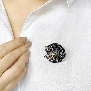 EDBR287-4 Брошь (Ag 925)