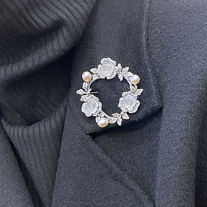 TENBR343 Брошь (Ag 925)