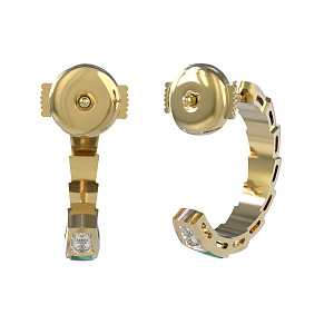 Т810-2775-1-024 +серт. Серьги (Au 585)