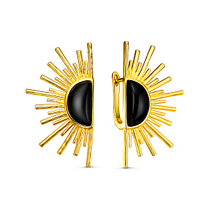 YE03556_SR_BAG_YG Серьги (Ag 925)