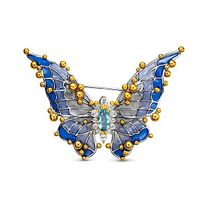 YC02524_BRP_BT_ENAM_WJ Брошь (Ag 925)