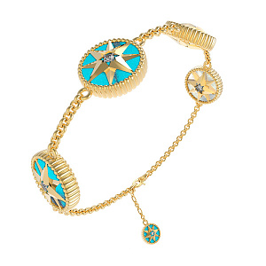 Т4-553-1-22 +серт. Браслет (Au 585)