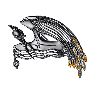 646222-4-3 Брошь (Ag 925)