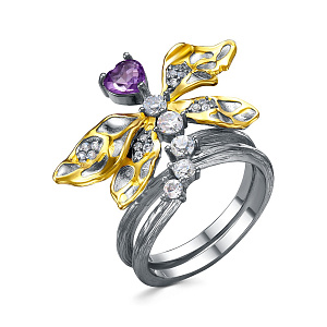 YR02380_KO_AM_BJ Кольцо (Ag 925)