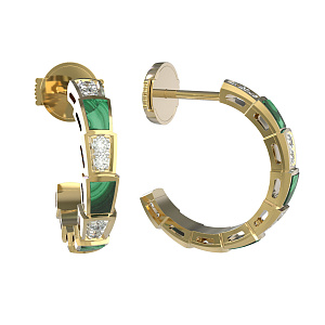 Т810-2775-1-024 +серт. Серьги (Au 585)