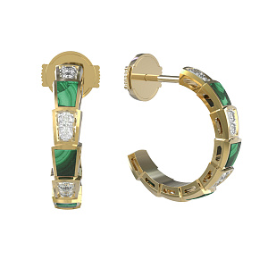 Т810-2775-1-024 +серт. Серьги (Au 585)