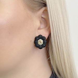 FLOE020-3 Серьги (Ag 925)