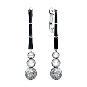 E40162_SR_ENAM_001_WG Серьги (Ag 925)