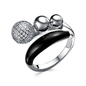 SR40162_KO_ENAM_001_WG Кольцо (Ag 925)