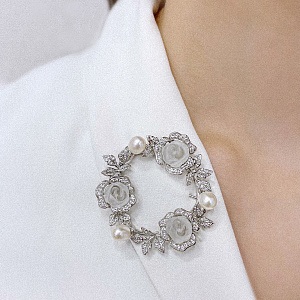 TENBR343 Брошь (Ag 925)